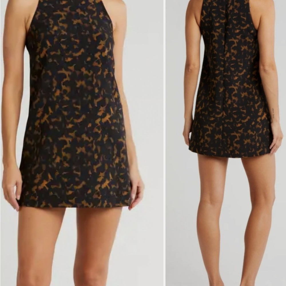 Theory Tortoiseshell Animal Print Mini Dress size 10